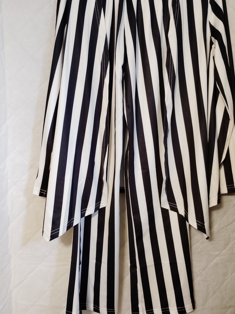 Black & White Striped Women’s Jumpsuit Size Large